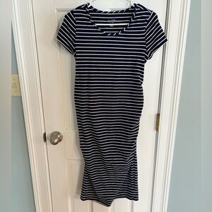 Isabel Maternity by Ingrid & Isabel striped midi dress, size S